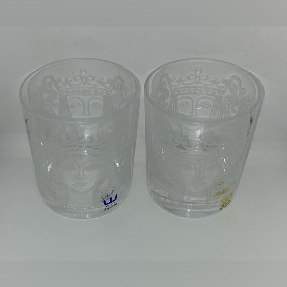 Kosta Boda Cocktail Glasses S:T ERIK design Vicke Lindstrand set of 2 glasses - Picture 4 of 8